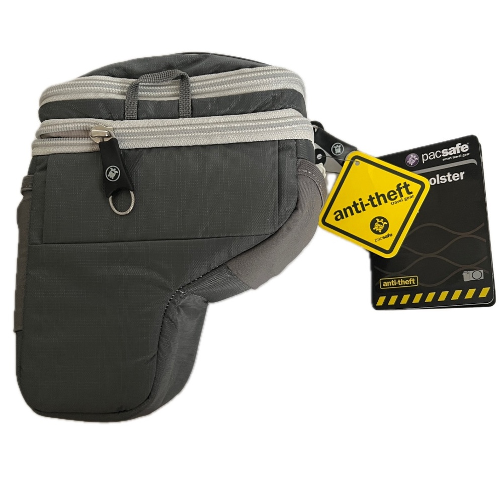 Pacsafe Camsafe V2 Camera Holster Anti-theft Belt Bag Gray New NWT Smart Travel